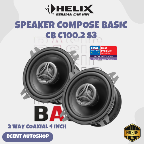 Speaker 2-Way Coaxial Mobil - Speaker Helix Compose Basic CB C100.2 S3 - 4 Inch - Speaker Audio Mobi