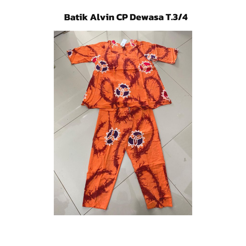 Alvin ~ Setelan Alvin Dewasa T.¾ by Batik Alvin