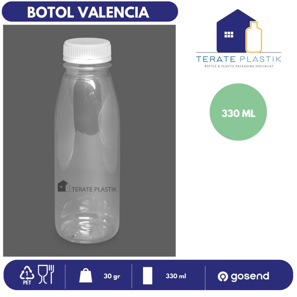 Botol Valencia 330ml | Botol Plastik PET Food Grade | Terate Plastik Bandung