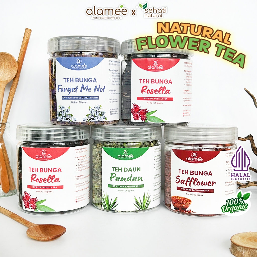 

Teh Hijau Green Tea Bunga Chamomile Daun Jati Cina Telang Mawar Melati Lavender Peppermint Earl Grey