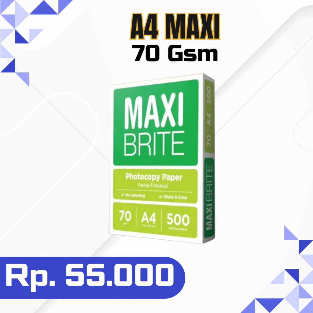

Kertas HVS A4 70 GSM | Maxi Brite A4 70 GSM