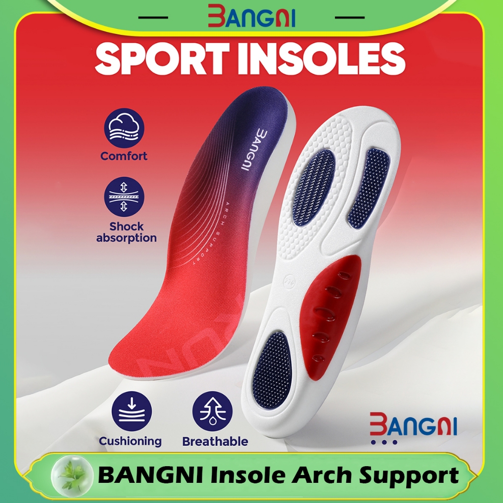 BANGNI Insole Sepatu Arch Support Antibakteri Pria dan Wanita Insole Sepatu Arch Support Flat Foot