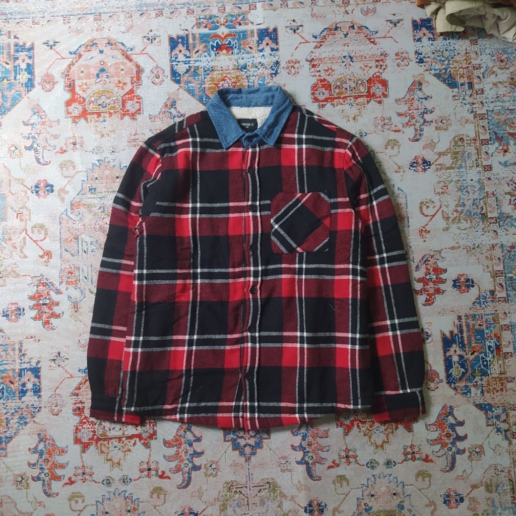 Forever 21 Man Tartan Outer, Tartan Jacket, Flannel Outer, Flannel Jacket