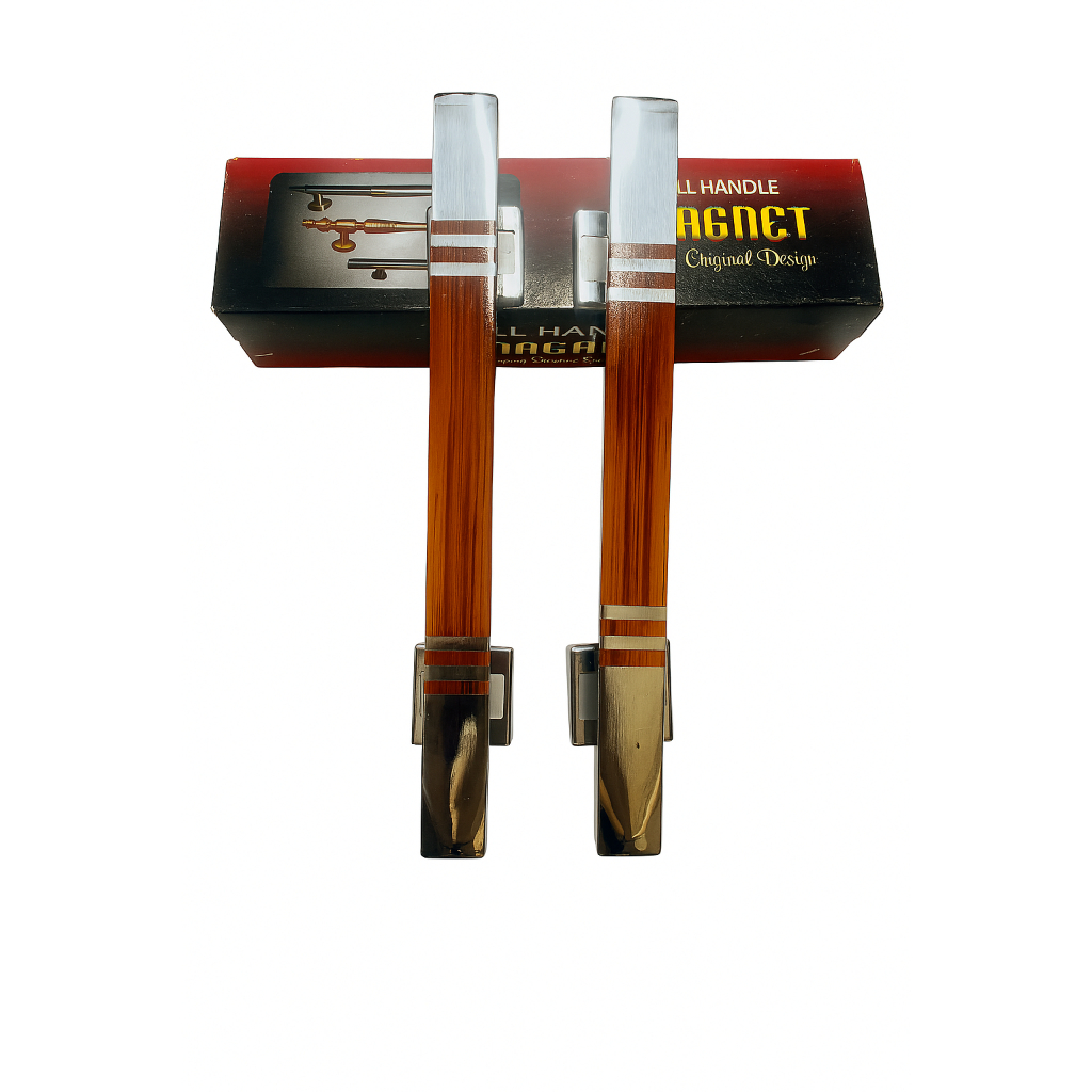 Gagang Pintu Minimalis Premium – Coklat Muda & Coklat Tua | Handle Pintu Modern Chrome