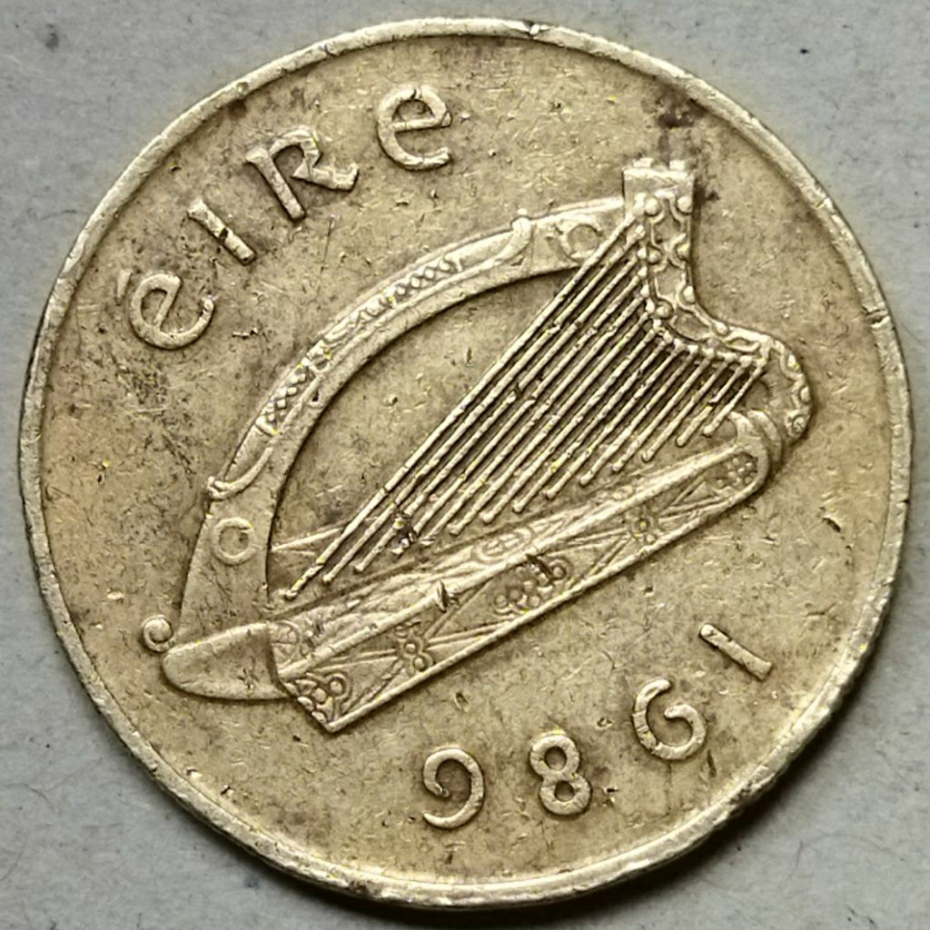 Koin Irlandia 20 pence 1986