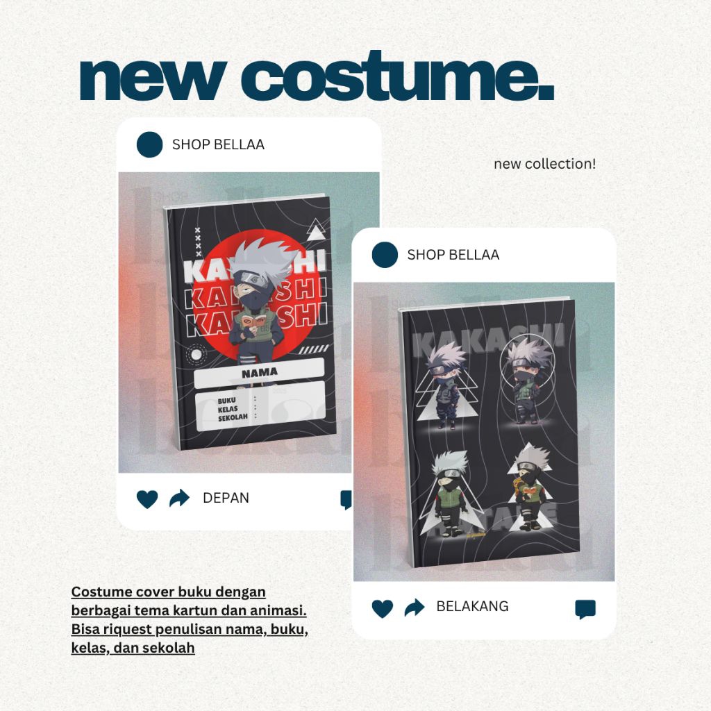 

COSTUME COVER BUKU LUCU & UNIK UNTUK ANAK - PAUD, SD, SMP, SMA (bagian 1)