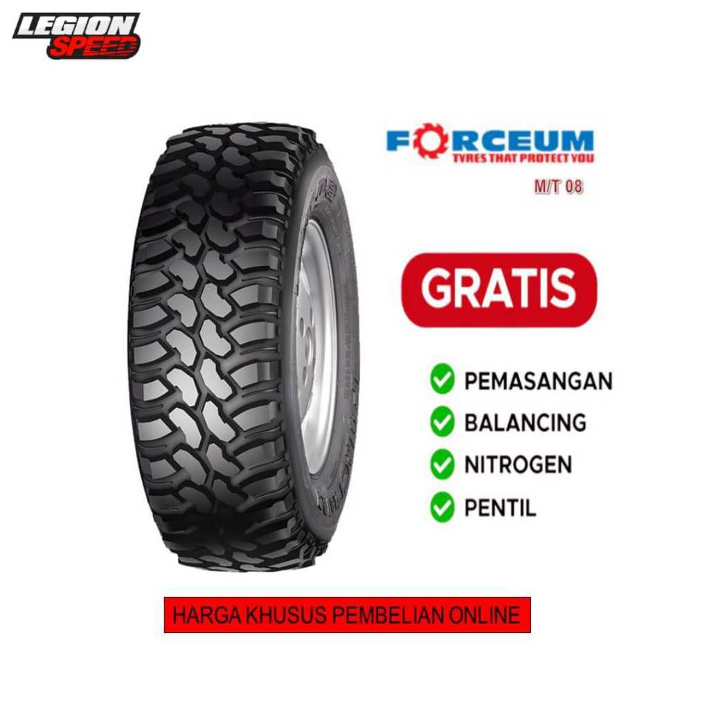 JUAL BAN MOBIL PACUL MERK FORCEUM M/T 08 PLUS 27 8,5 R14 BAN OFFROAD R14