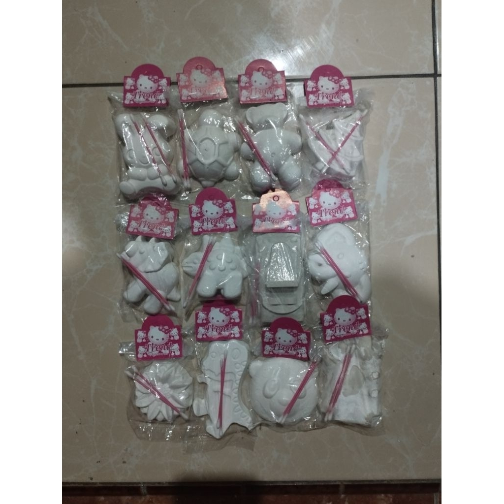 Patung Lukis Gypsum DIY Karakter