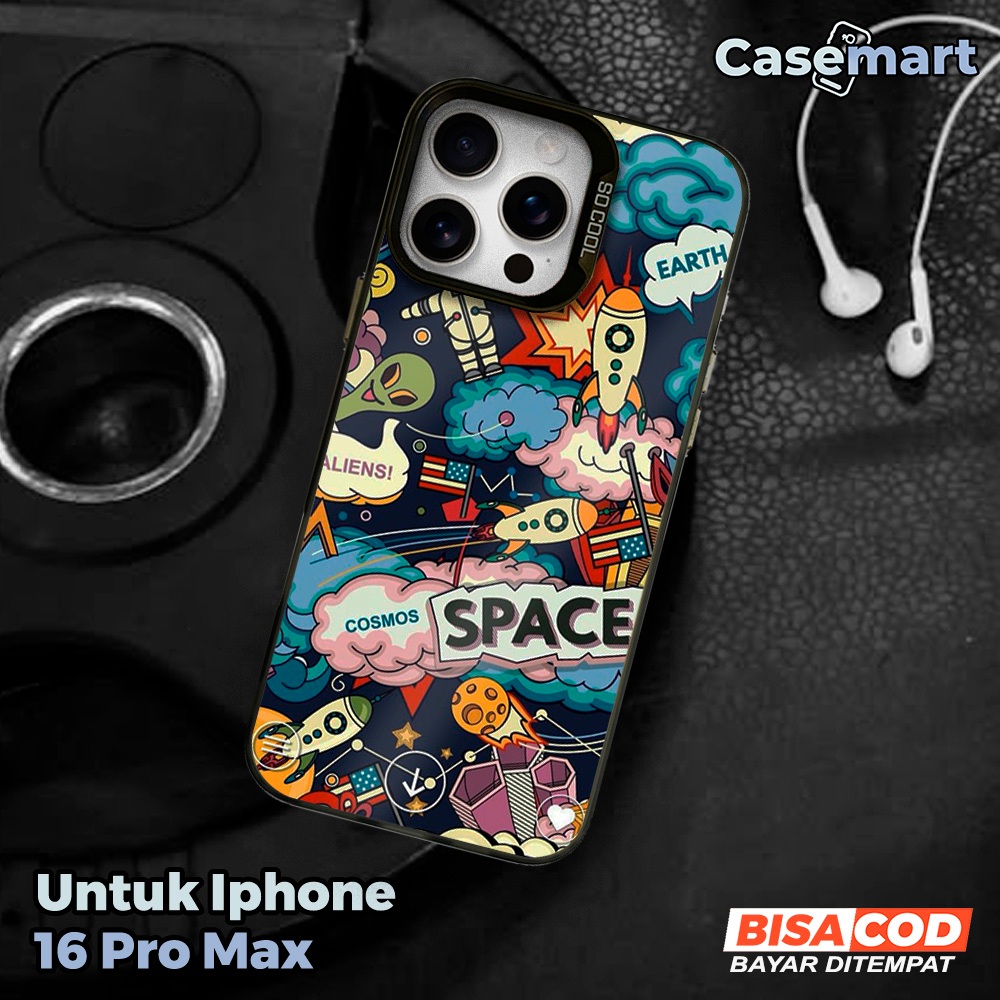Casing Iphone 16 Promax Casemart [AST2] Casing So Cool Premium Matte Softcase IMD Hybrid Hologram