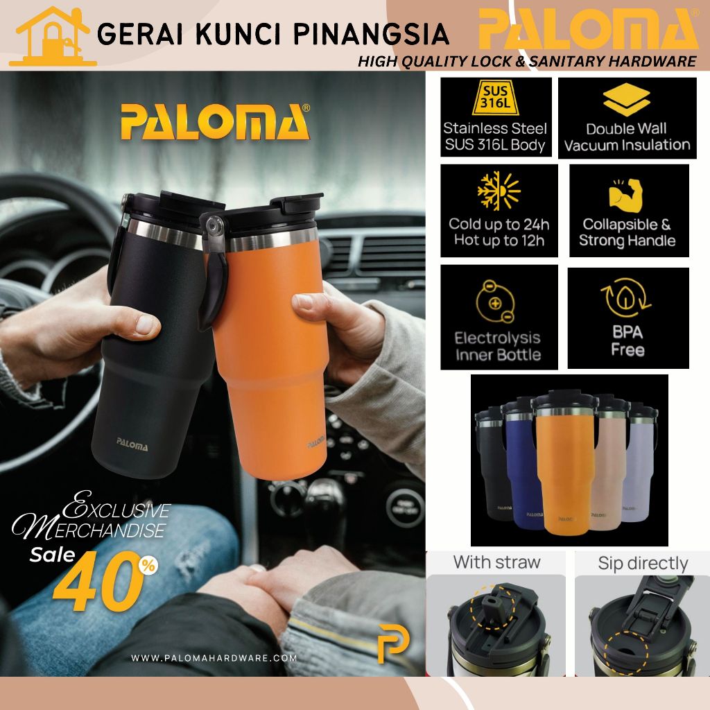 PALOMA Exclusive Merchandise Vacuum Insulated Bottle Tumbler 750ml Botol Minum Hot Cold Panas Dingin