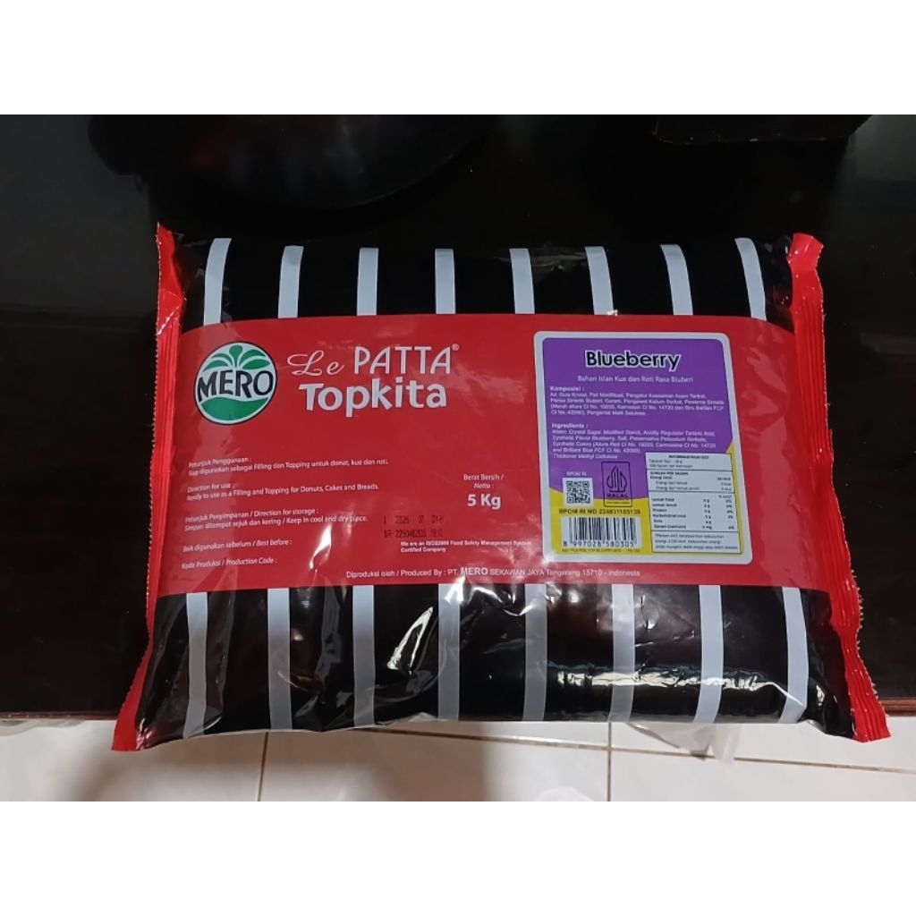

Selai Lepatta Blueberry Berat Berisi 5kg