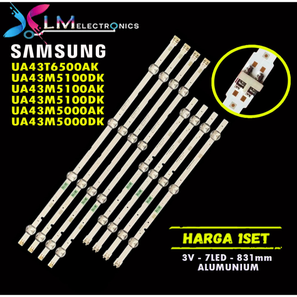 BACKLIGHT SAMSUNG UA43T6500AK UA43T6500 43T6500 UA43M5100DK  UA43M5100AK UA43M5100DK UA43M5000AK