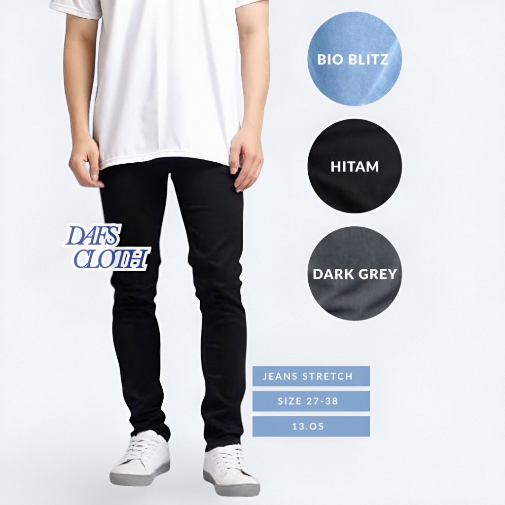 

technandaa - celana jeans pria pensil slimfit - skinny denim premium strech