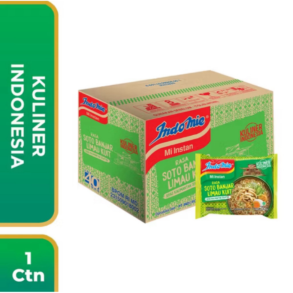 

Indomie Rasa Soto Banjar Limau Kuit 1 Dus (Isi 40 Bungkus) – Kuah Segar Khas Kalimantan Selatan