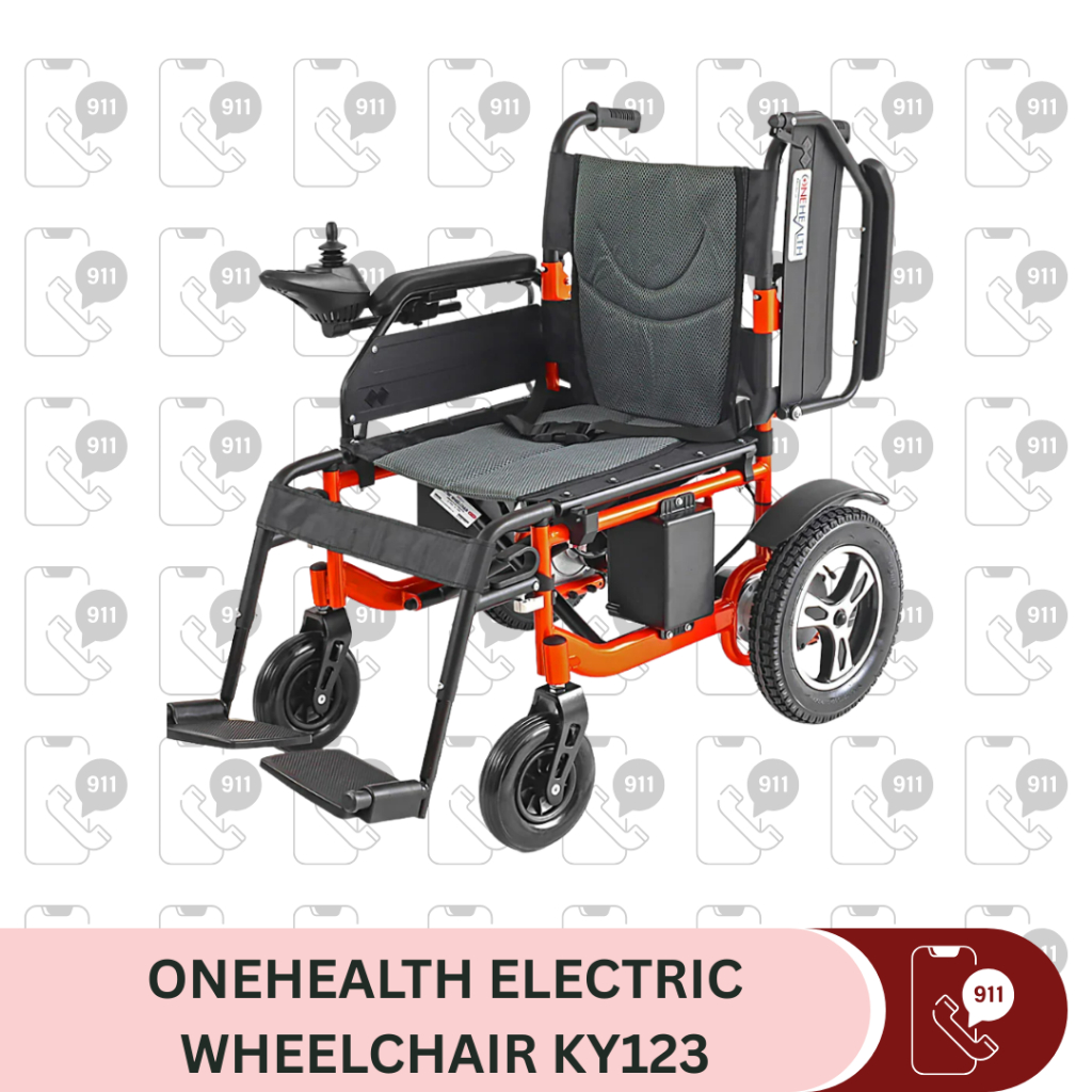Kursi Roda Elektrik Trevel Onehealth KY123 Wheelchair Bisa Dilipat - Kursi Roda Travelling Elektrik