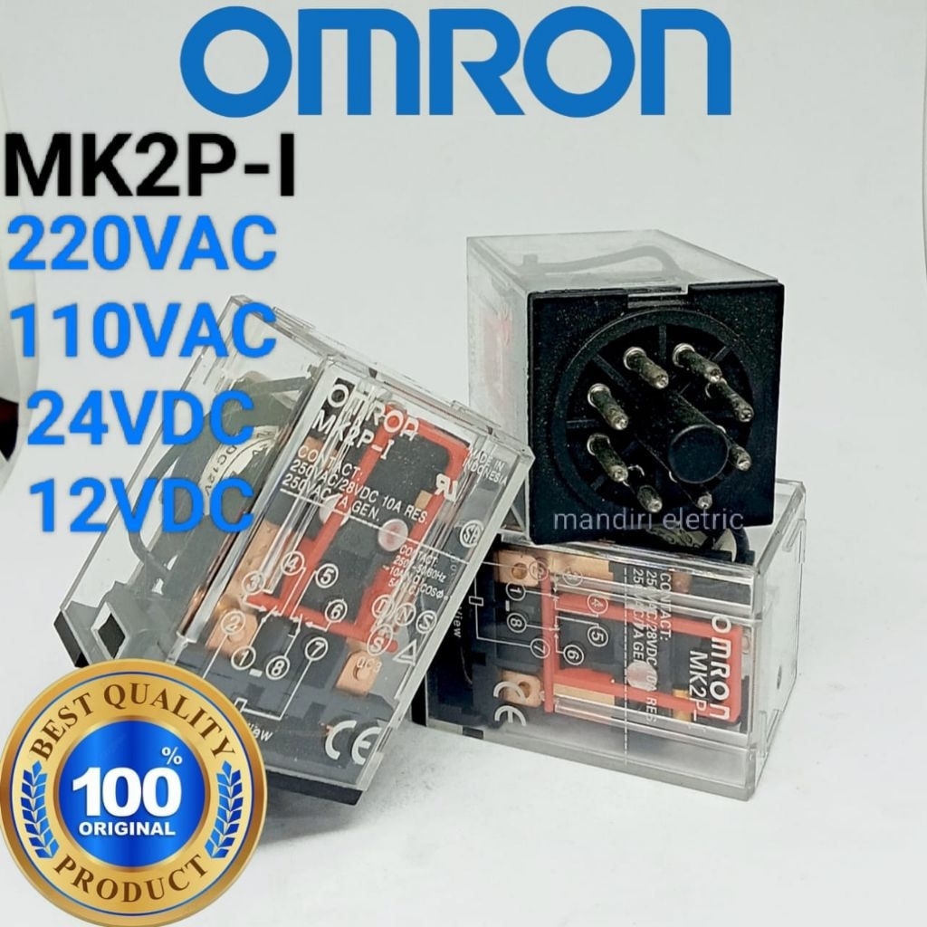 relay omron mk2p 24vdc 8kaki / relay 24vdc 8pin / original omron