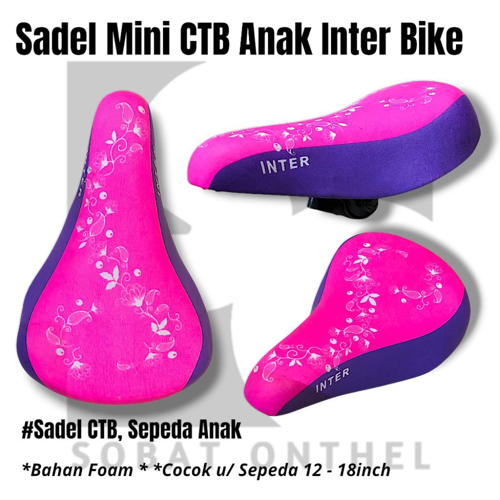 Sadel Sepeda Anak Mini CTB Folding Interbike Bunga