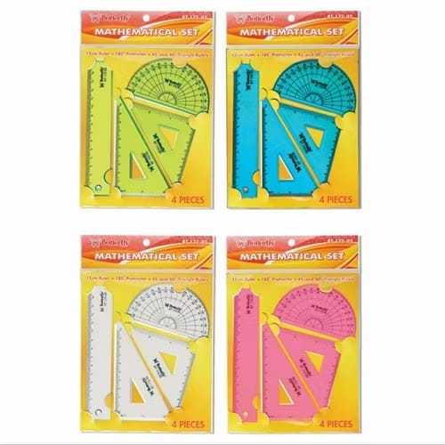 

Penggaris set butterfly isi 4 pcs