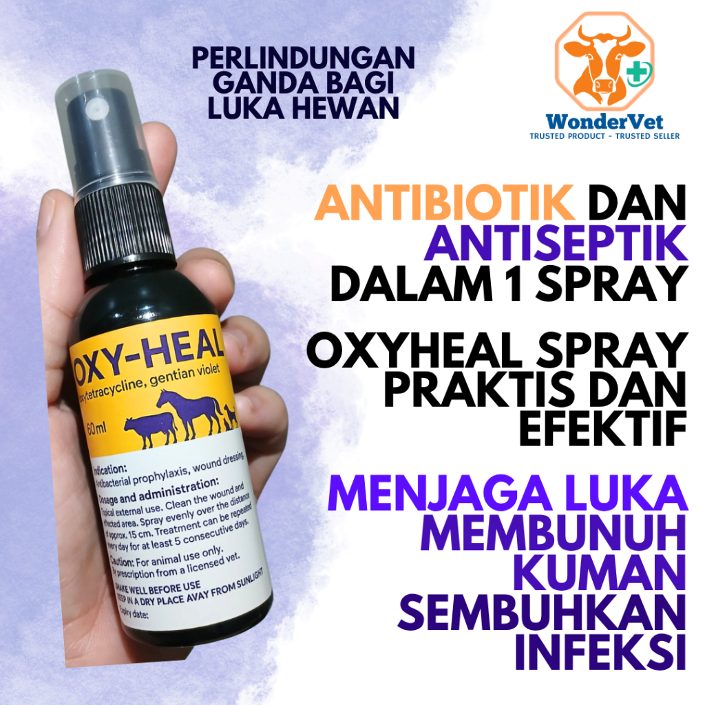 OXYHEAL - Antibiotik Obat Spray Luka Hewan - pelengkap gusanex
