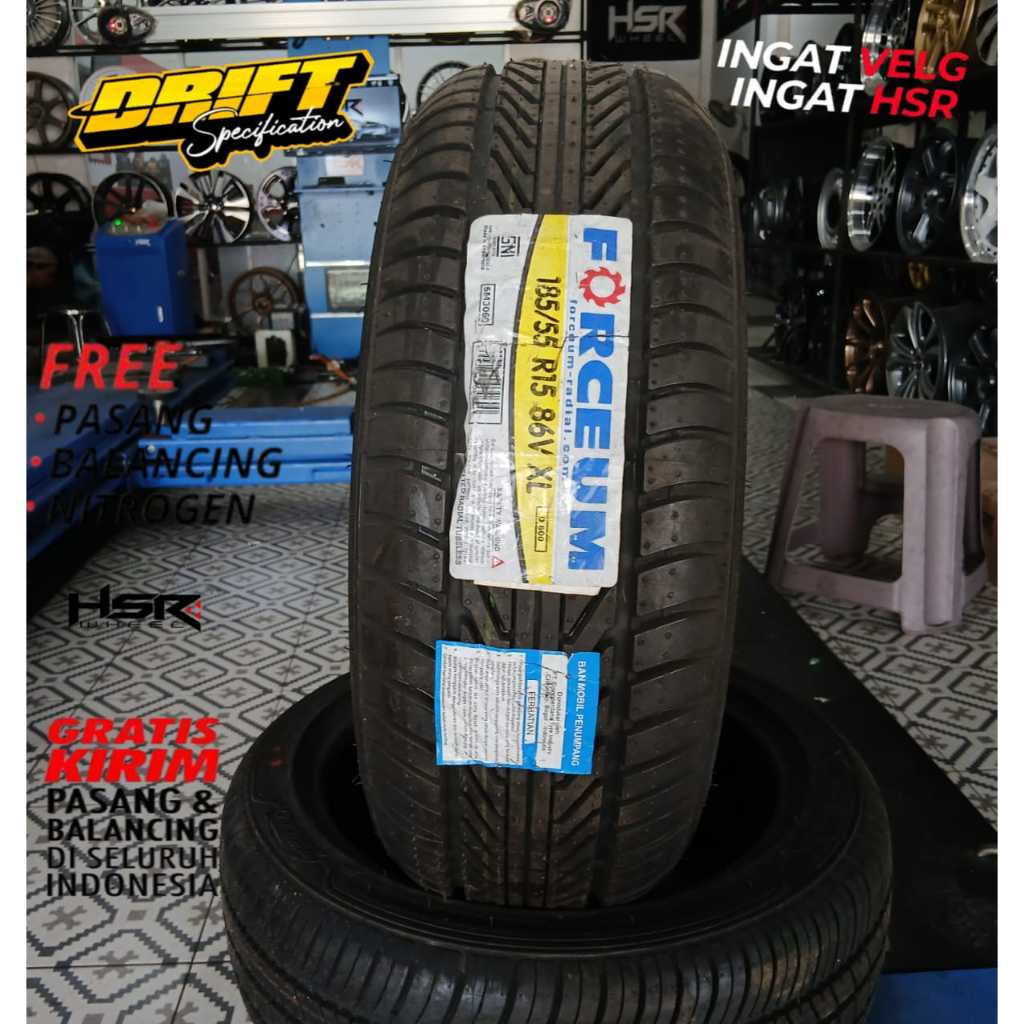 BAN TUBLES UKURAN 185 55 R15 FORCEUM D800