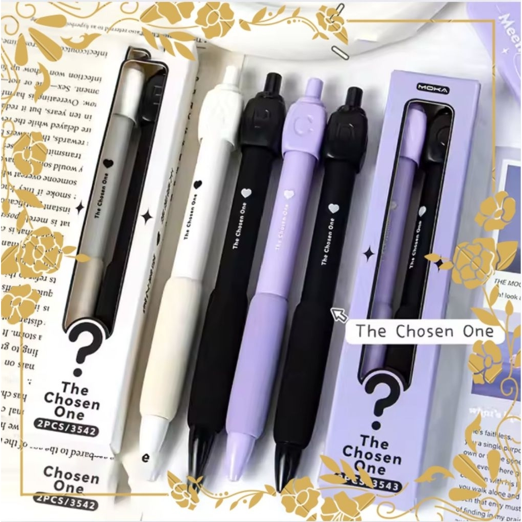 

The Chosen One Pen Gel Pen dengan Hiasan Putar Lucu dan Tulisan Hitam 0.5mm Panjang 13cm 2PCS/3542