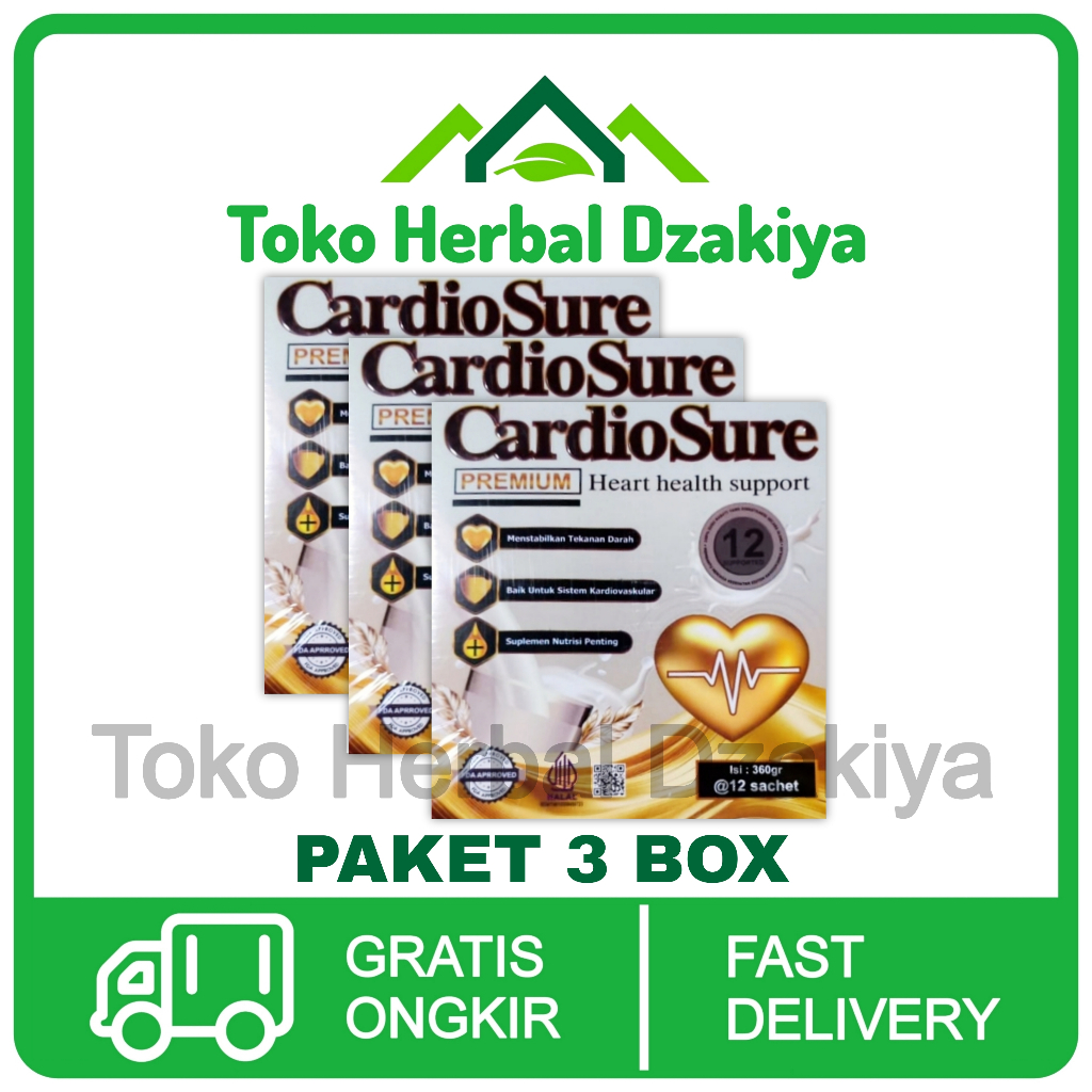 

3 Box Cardiosure Susu Kesehatan 100% Original Asli Atasi Hipertensi Darah Tinggi & Asam Urat BPOM
