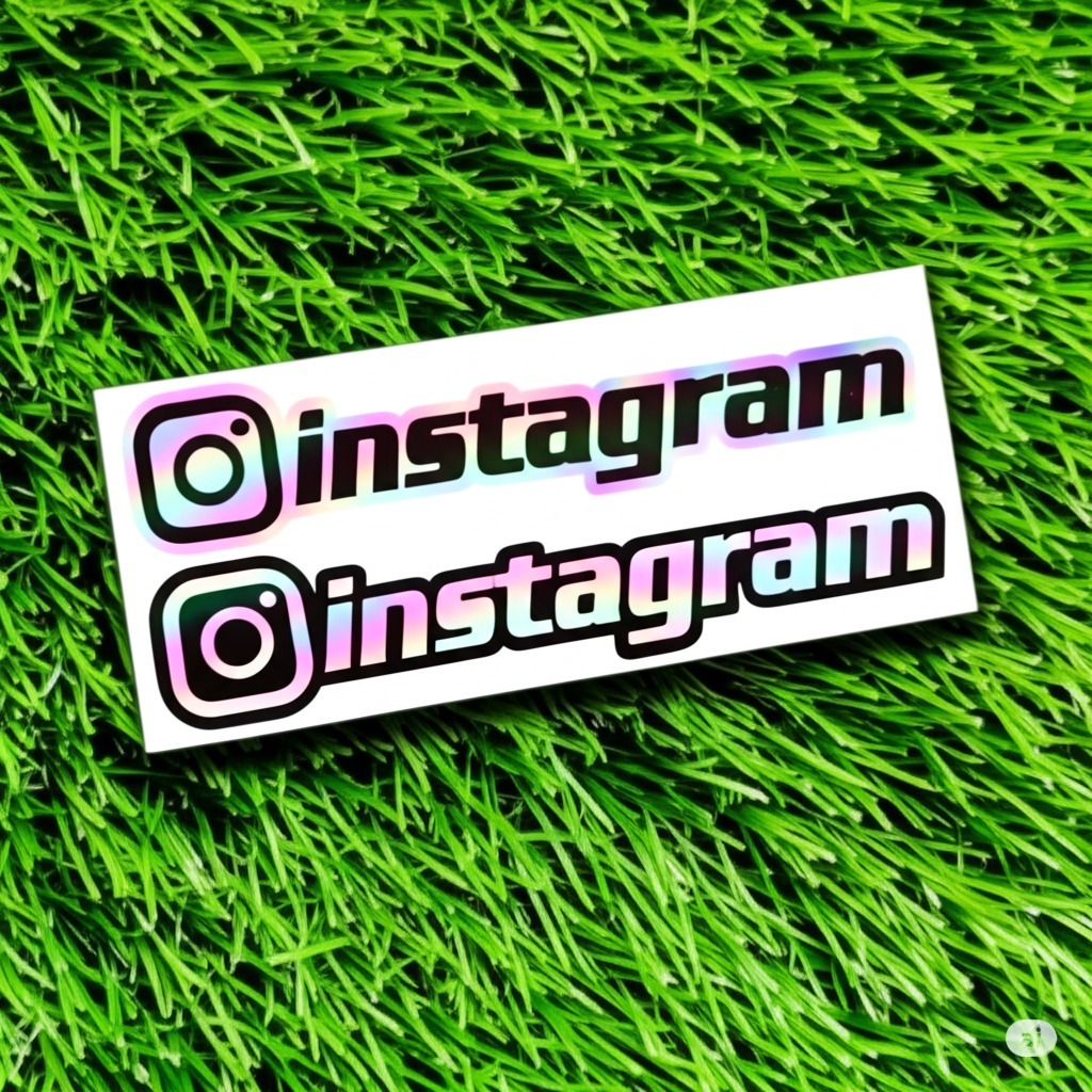

Stiker Cutting nama instagram custom hologram