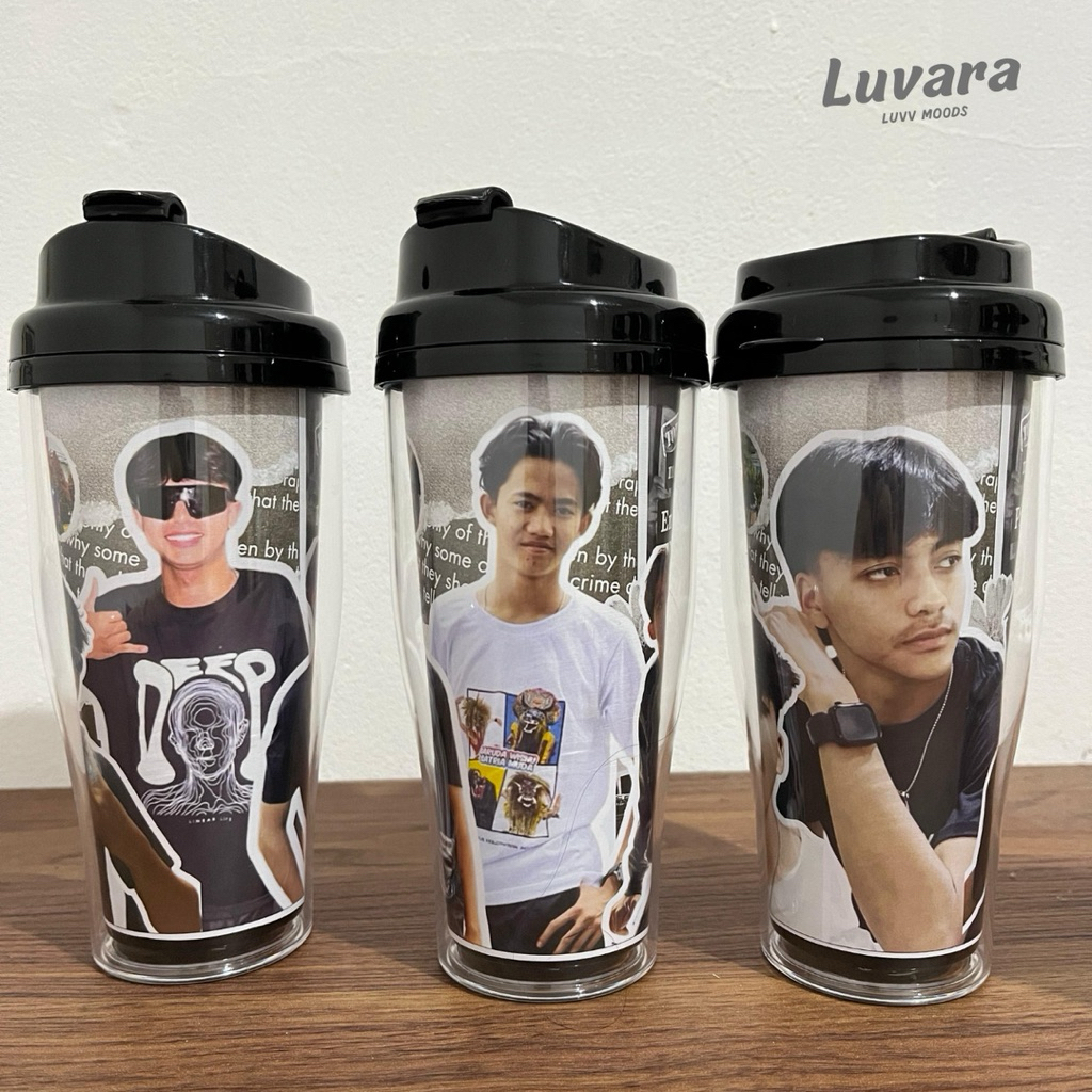 Tumbler Black New Design GSKY Botol Minum Gambar Bonus Photocard GSKY