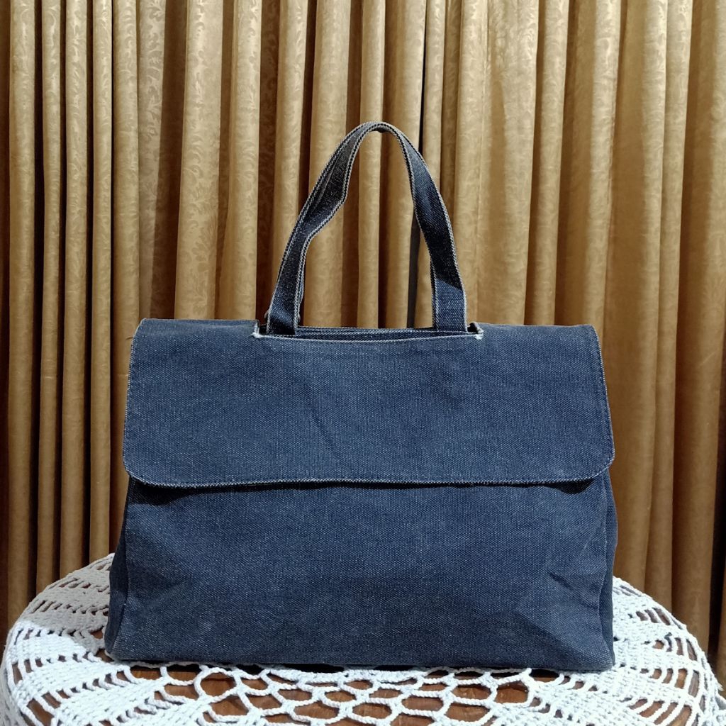 Kwani Denim Top Handle Bag