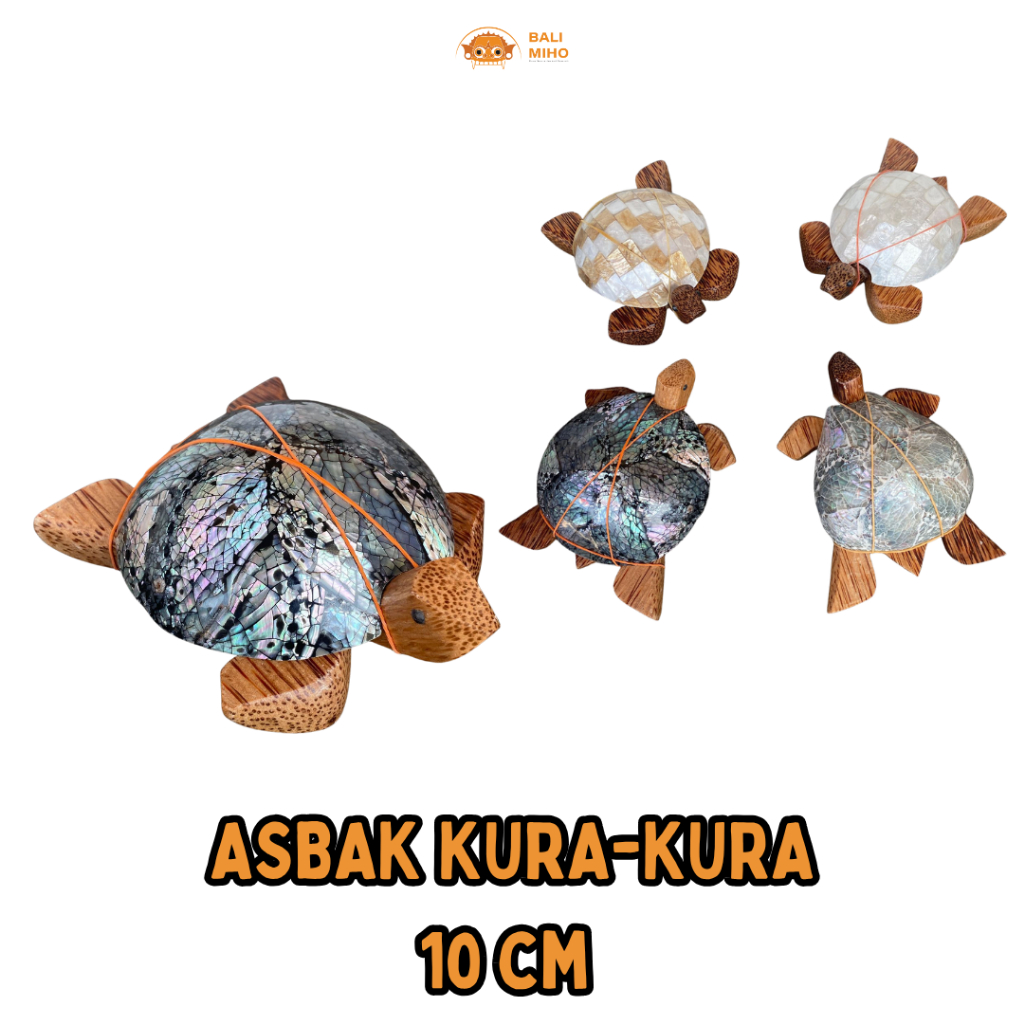 Asbak Kura Kura Cangkang Kerang - Asbak Penyu Kerang - Turtle Shell Ashtray - Kerajinan Kura Kura Un