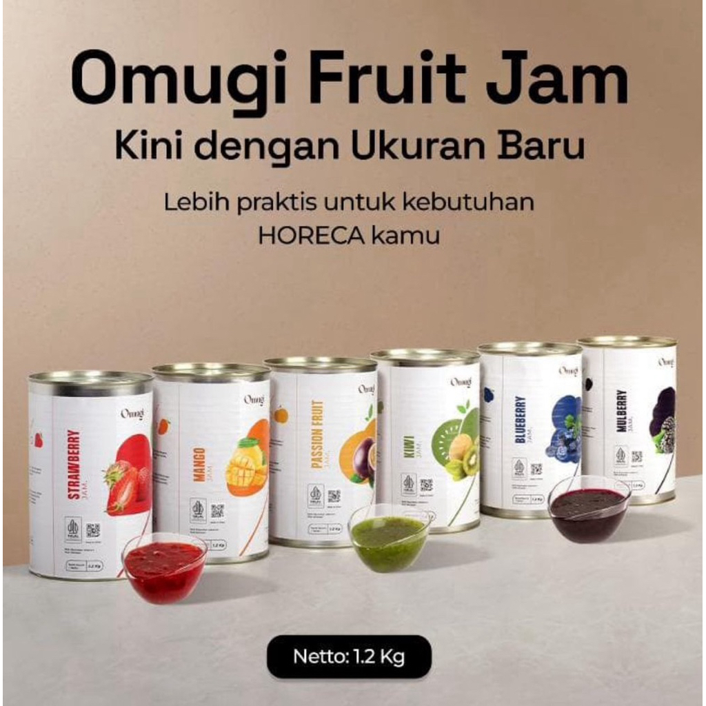

OMUGI Fruit Jam Selai dengah Buah Asli 1,2kg
