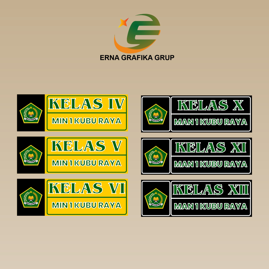 

Papan Nama Ruangan sekolah Akrilik Free desain