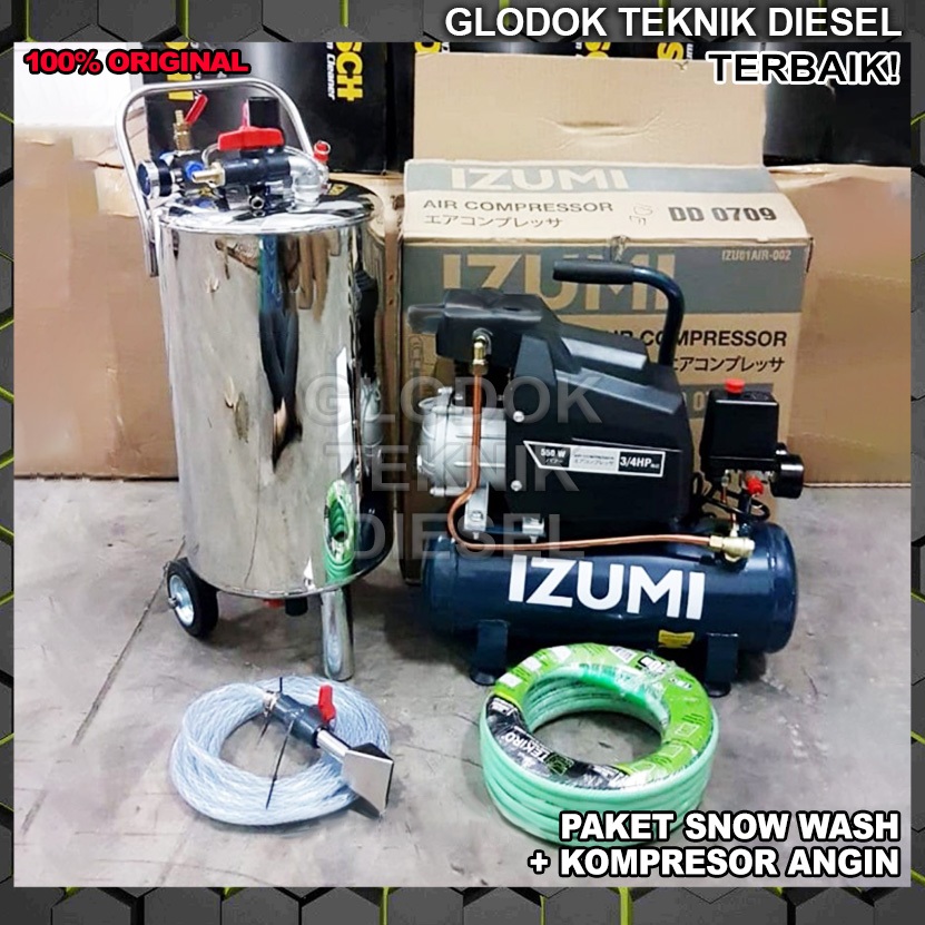 Paket Mesin Cuci Salju Snow Wash + Kompresor Portable STEAM MOTOR MOBIL SALJU SNOW WASH TERBAIK