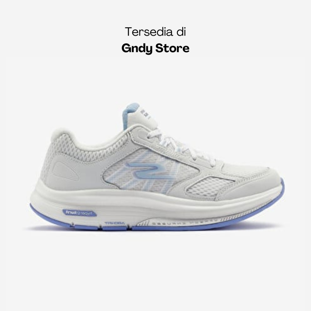 Sepatu Running Lari Wanita Skechers Go Walk Workout Walker 125025/WLB White Light Blue Women