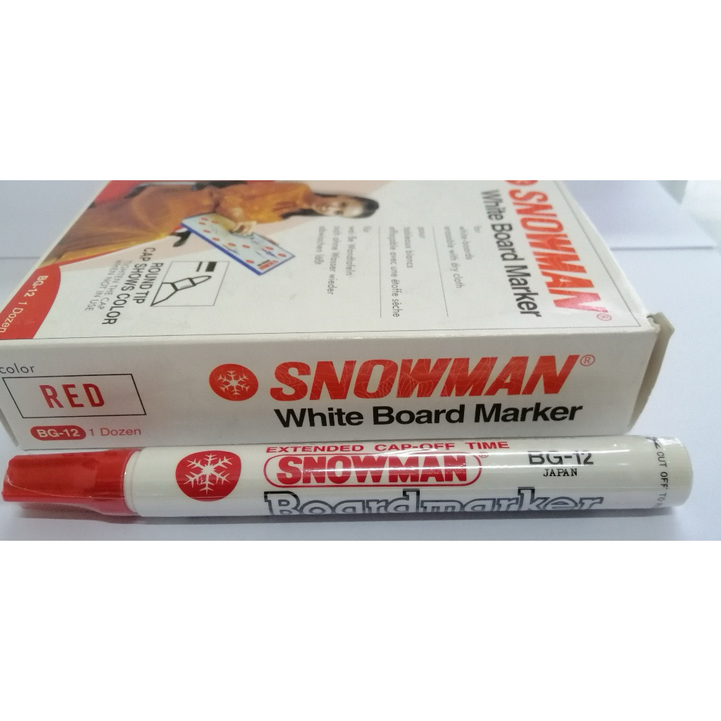 

Spidol Papan Tulis Snowman Tidak Permanen Per Lusin 12pcs | Spidol White Board Snowman Non Permanen