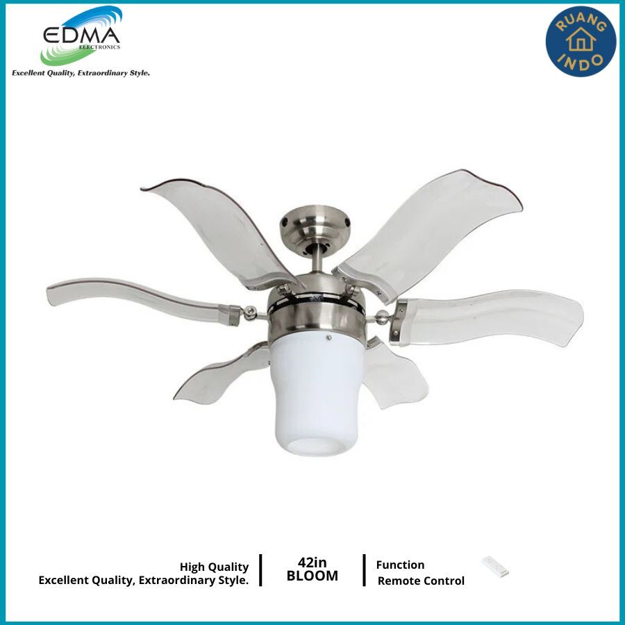 MT. EDMA Kipas Angin / Kipas Dinding Lampu Gantung Plafon Remote Control - Model 42in Bloom