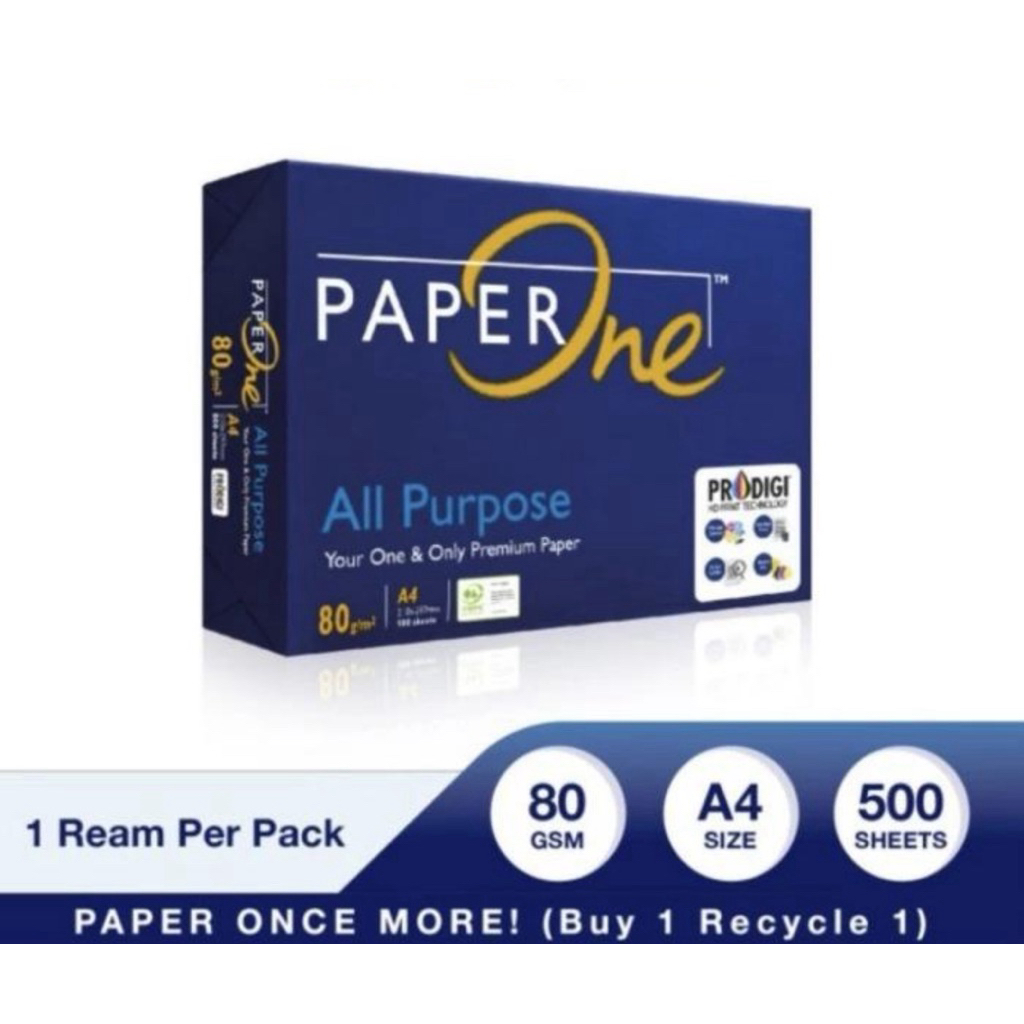 

PAPER ONE A4 80 GRAM FOTOCOPY PAPER MURAH /PRINT PAPER HVS KHUSUS GOSEND GRAB MAX : 2 BOX