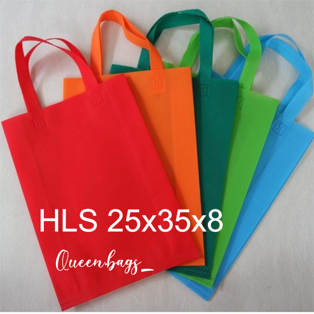 

Tas Spunbond Goodiebag Tebal Polos Serbaguna /Tas Spunbond Tali Lipat Samping uk 25x35x8cm