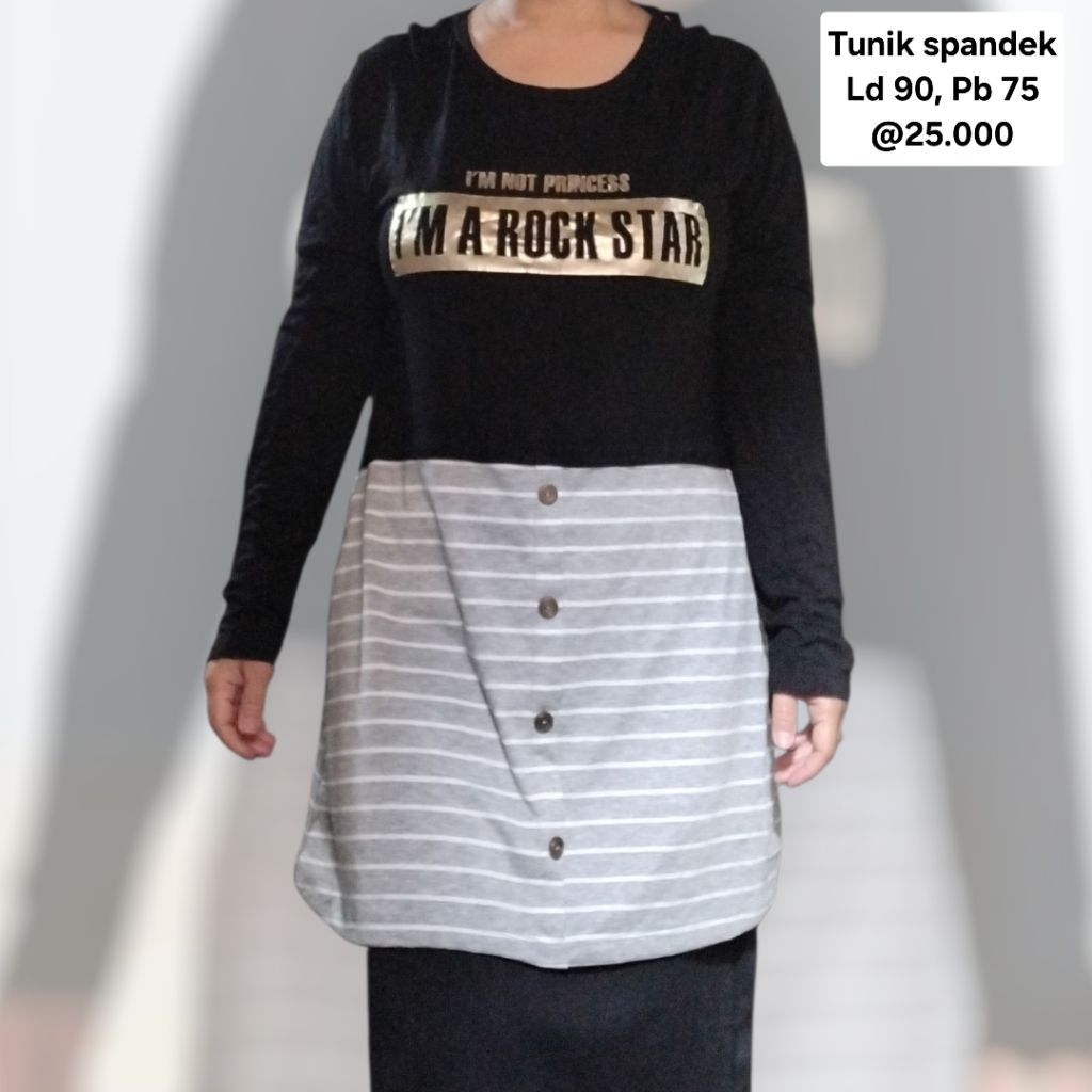 Kaos Tunik spandek lengan panjang