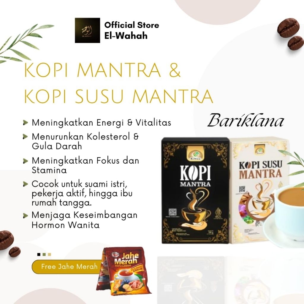 

Kopi Mantra Bariklana Rempah Herbal Nusantara Stamina Vitalitas Pria Laki Laki Bapak Kuat Mengurangi Kelelahan Stres Tingkatkan Imunitas Tubuh Bubuk Robusta Arabika Asli Pilihan Berkualitas Original | Kopi Jahe HALAL BPOM