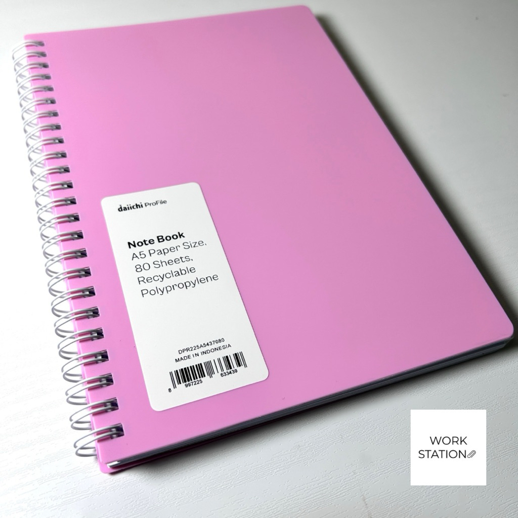 

Notebook Daiichi A5 80 Sheets Pink Buku Catatan