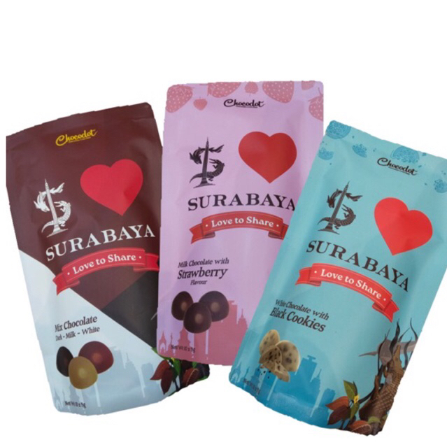 

Chocolate pouch I love Surabaya