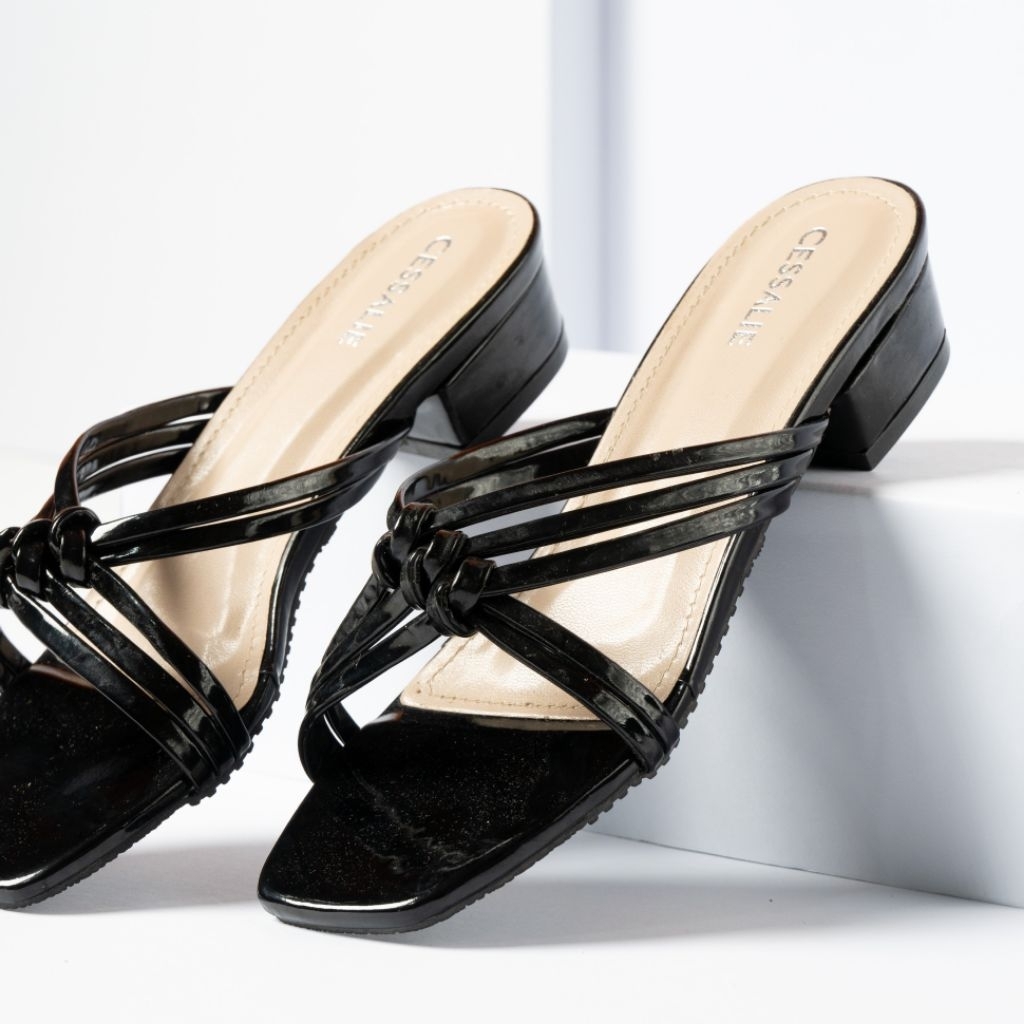 Cessalie sandal heels wanita Evelyn hak tahu 3cm sandal heels wanita sandal hak tahu 3cm sandal heel