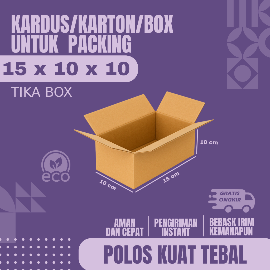 

KARDUS PACKING UKURAN 15X10X10 POLOS KARTON BOX CURRUGATED DUS