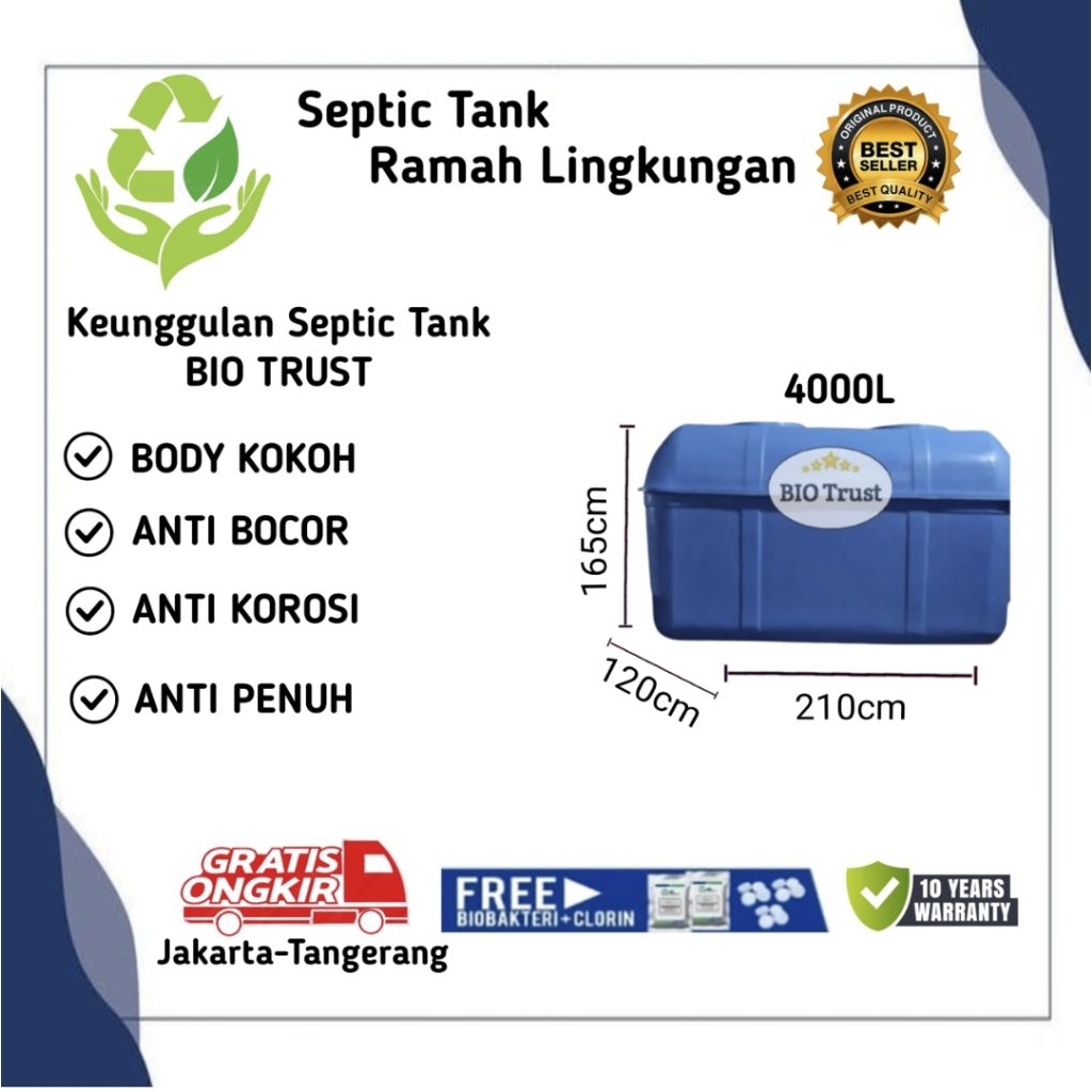 Bio Septic Tank BioTrust, BioTech,BioFil4000L