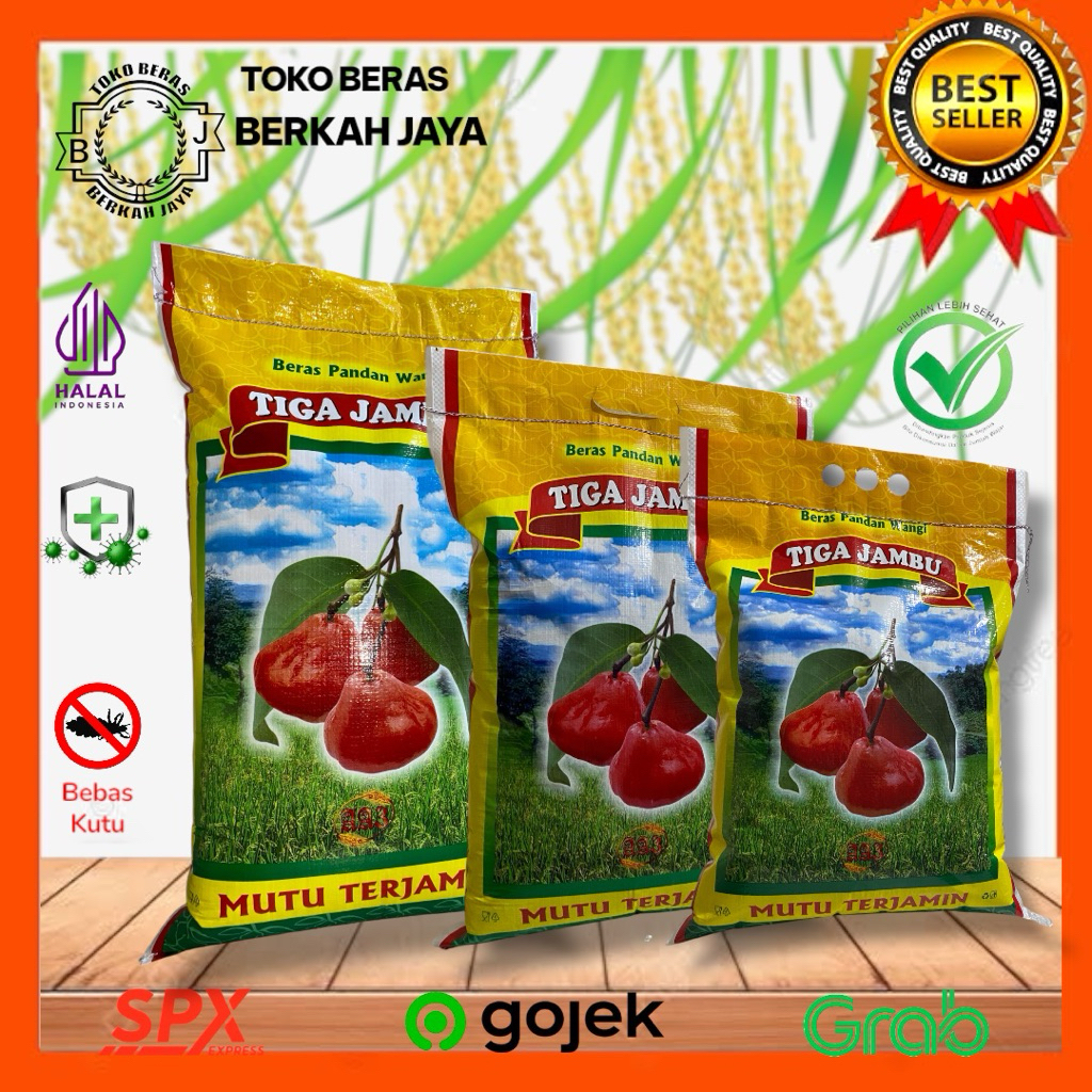 

Beras Cap Tiga Jambu 20kg 10kg 5kg