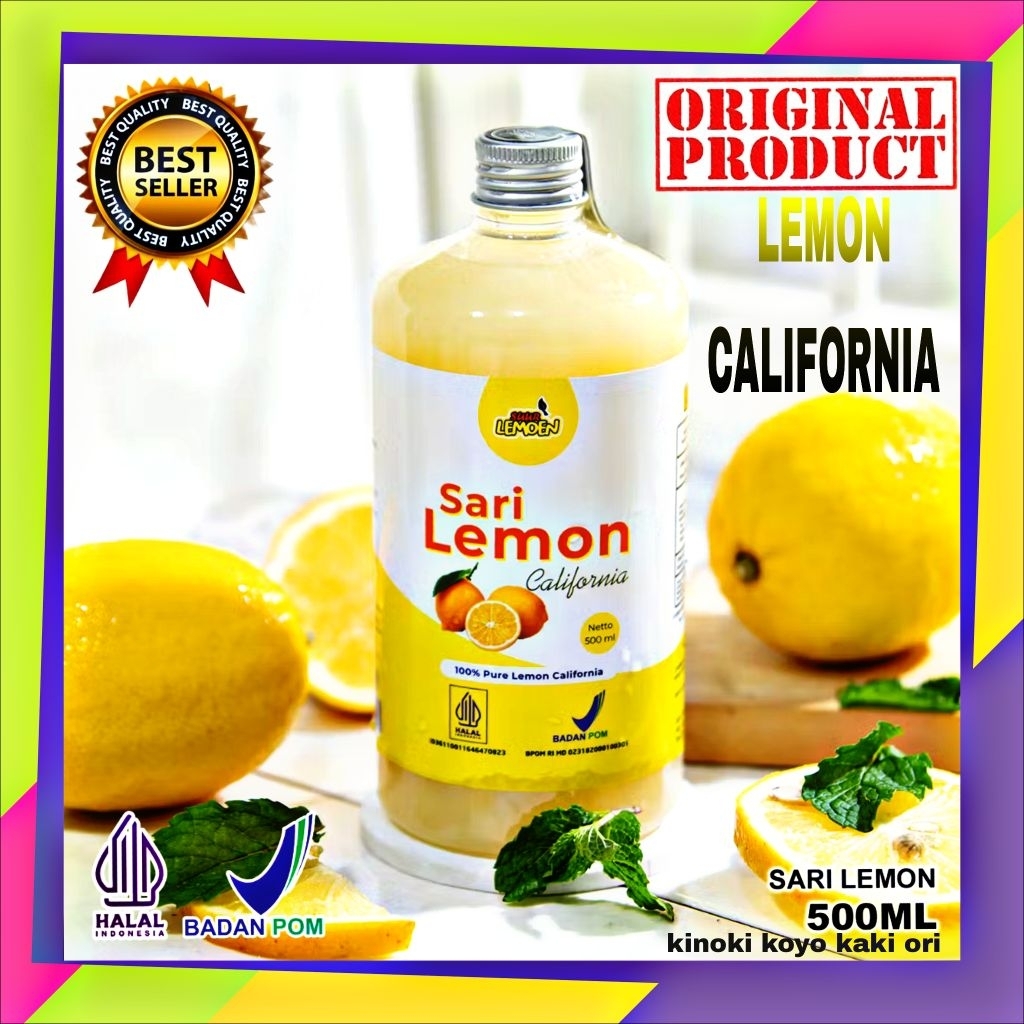 

Cuka Lemon California Organik 500ml Original 100% Murni Tanpa Campuran