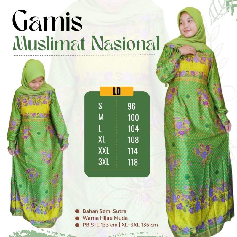Gamis Muslimat NU Semi Sutra Gamis Muslimat Semi Sutra Muslimat Hijau Muda Muslimat Hijau Tua Batik 