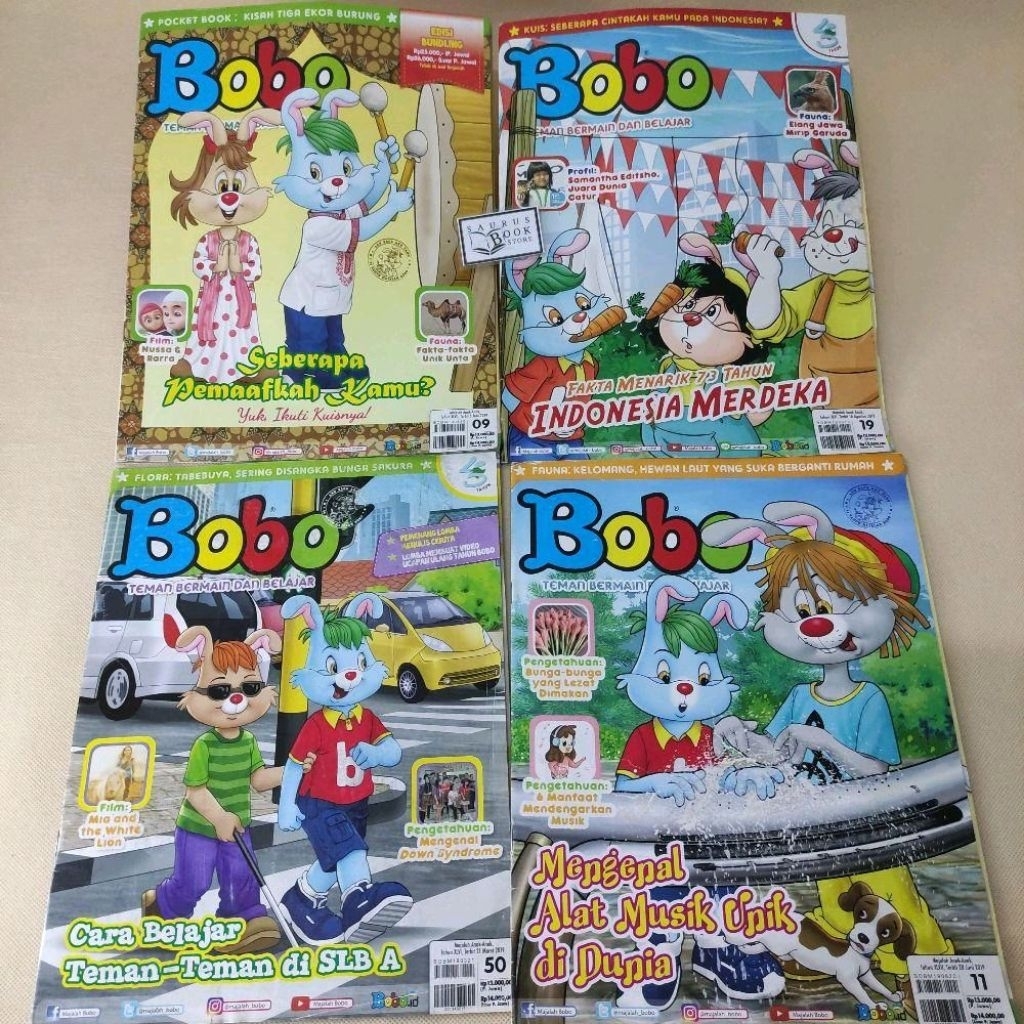 (ORIGINAL) Paket 4 Majalah Bobo 2018 - 2019 | Majalah Anak (BACA DESKRIPSI)