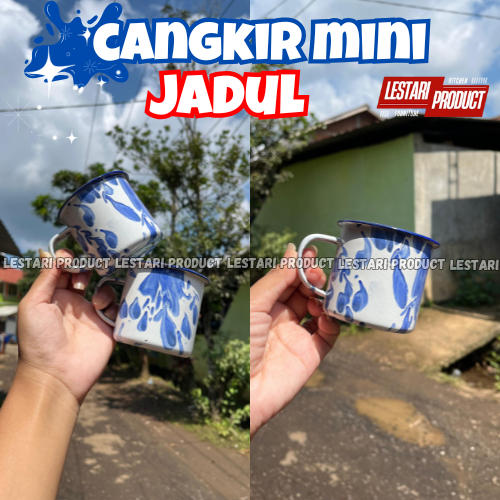 (6 PCS) CANGKIR JADUL U.K (7CM) | CANGKIR ENAMEL | MUG JADUL | MUG ENAMEL | MUG BLIRIK | GELAS JADUL